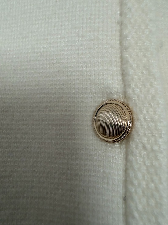 Abercrombie & Fitch Cream Sleeveless Button Knit Vest - Picture 3 of 3